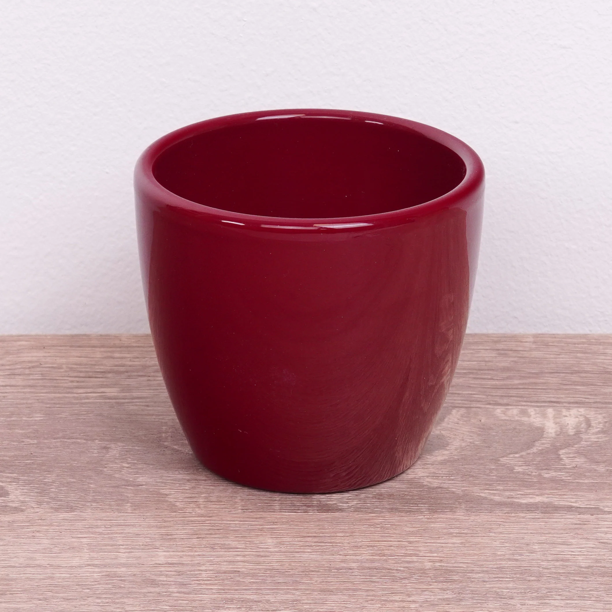 Imperfect! Simplicity Ceramic Pot | Gloss Red Wine